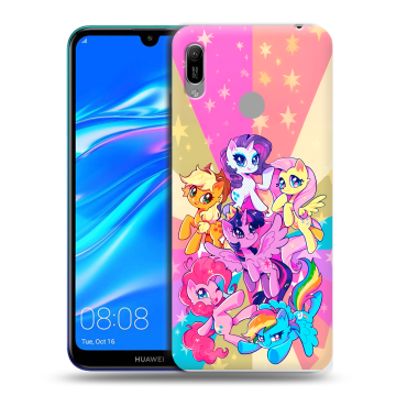 Силиконовый противоударный чехол на Huawei Y6 (2019) с принтом My little pony Дружба чудо