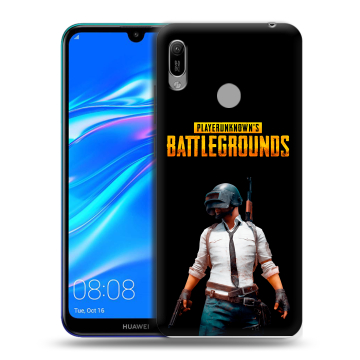 Силиконовый противоударный чехол на Huawei Y6 (2019) с принтом PUGB ПАГБ