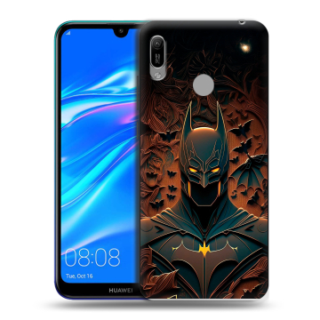 Силиконовый противоударный чехол на Huawei Y6 (2019) с принтом Batman Бэтмен