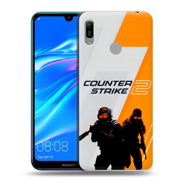 Силиконовый противоударный чехол на Huawei Y6 (2019) с принтом Counter Strike