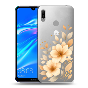 Силиконовый противоударный чехол на Huawei Y6 (2019) с принтом для девушки