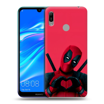 Силиконовый противоударный чехол на Huawei Y6 (2019) с принтом Дедпул Deadpool