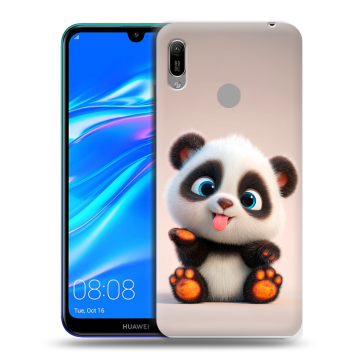 Силиконовый противоударный чехол на Huawei Y6 (2019) с принтом милая панда