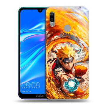Силиконовый противоударный чехол на Huawei Y6 (2019) с принтом Аниме Наруто Naruto