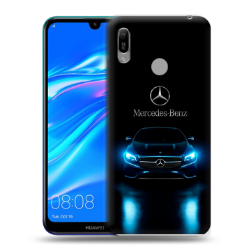 Силиконовый противоударный чехол на Huawei Y6 (2019) с принтом Mercedes Мерседес