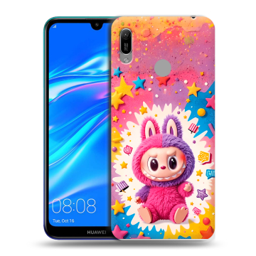 Силиконовый противоударный чехол на Huawei Y6 (2019) с принтом Labubu Лабубу