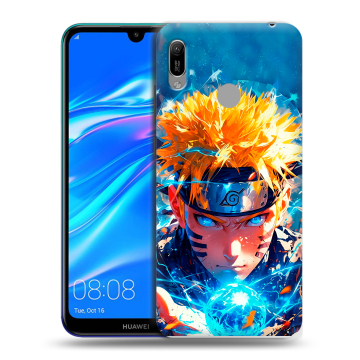 Силиконовый противоударный чехол на Huawei Y6 (2019) с принтом Аниме Наруто Naruto