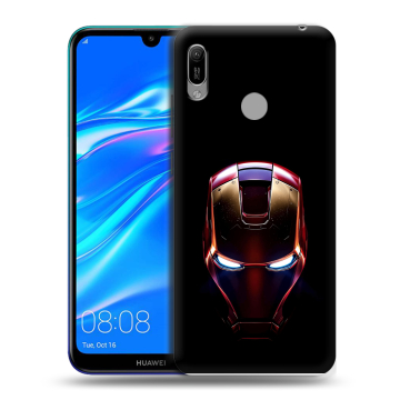 Силиконовый противоударный чехол на Huawei Y6 (2019) с принтом IronMan Железный человек
