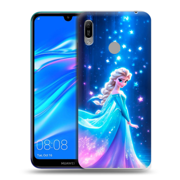 Силиконовый противоударный чехол на Huawei Y6 (2019) с принтом Холодное сердце Frozen