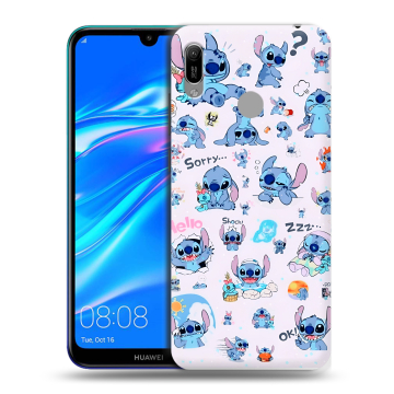 Силиконовый противоударный чехол на Huawei Y6 (2019) с принтом Лило и Стич