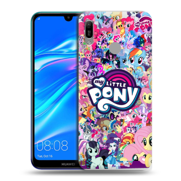 Силиконовый противоударный чехол на Huawei Y6 (2019) с принтом My little pony Дружба чудо