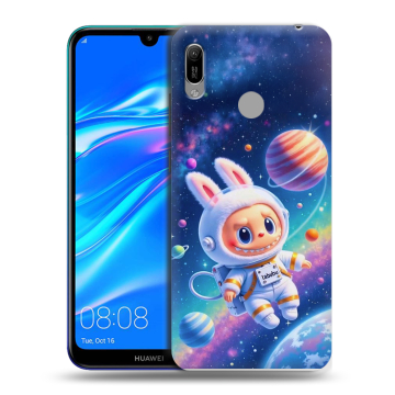 Силиконовый противоударный чехол на Huawei Y6 (2019) с принтом Labubu Лабубу