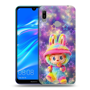 Силиконовый противоударный чехол на Huawei Y6 (2019) с принтом Labubu Лабубу