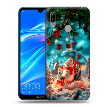 Силиконовый противоударный чехол на Huawei Y6 (2019) с принтом Новый год