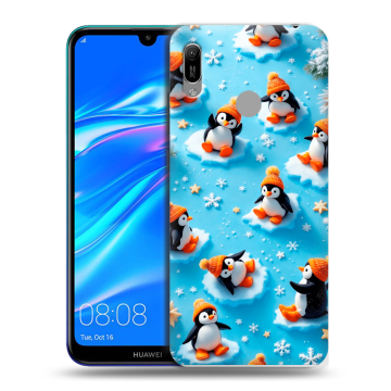Силиконовый противоударный чехол на Huawei Y6 (2019) с принтом Новый год