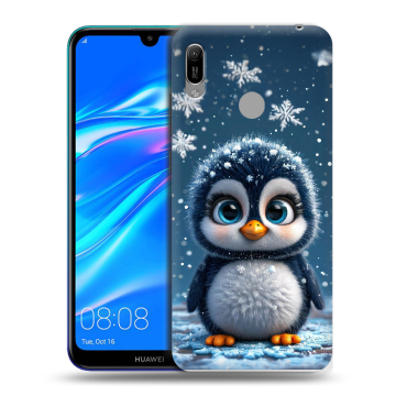 Силиконовый противоударный чехол на Huawei Y6 (2019) с принтом Новый год