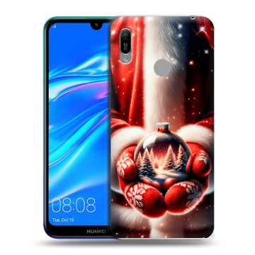 Силиконовый противоударный чехол на Huawei Y6 (2019) с принтом Новый год