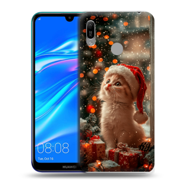 Силиконовый противоударный чехол на Huawei Y6 (2019) с принтом Новый год