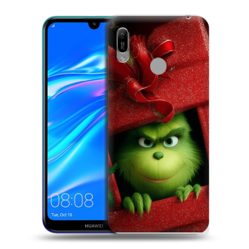 Силиконовый противоударный чехол на Huawei Y6 (2019) с принтом Новый год