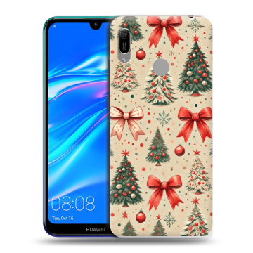 Силиконовый противоударный чехол на Huawei Y6 (2019) с принтом Новый год