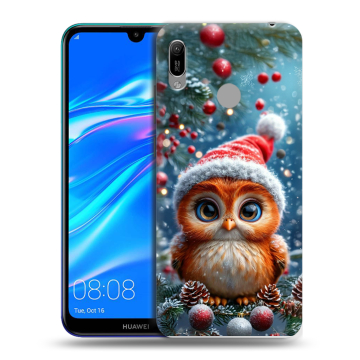 Силиконовый противоударный чехол на Huawei Y6 (2019) с принтом Новый год