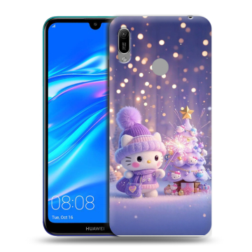 Силиконовый противоударный чехол на Huawei Y6 (2019) с принтом Новый год