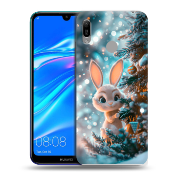 Силиконовый противоударный чехол на Huawei Y6 (2019) с принтом Новый год