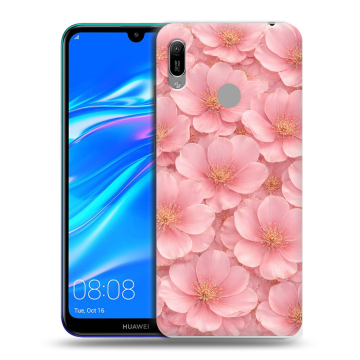 Силиконовый противоударный чехол на Huawei Y6 (2019) с принтом женский