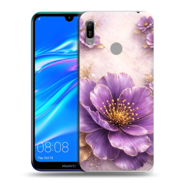 Силиконовый противоударный чехол на Huawei Y6 (2019) с принтом женский