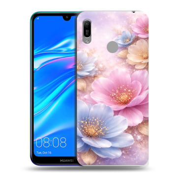 Силиконовый противоударный чехол на Huawei Y6 (2019) с принтом женский