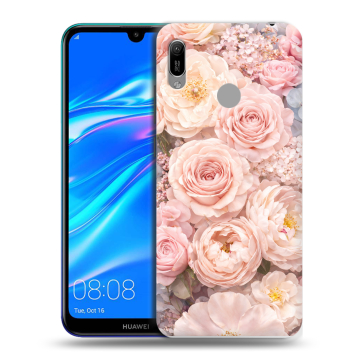 Силиконовый противоударный чехол на Huawei Y6 (2019) с принтом женский