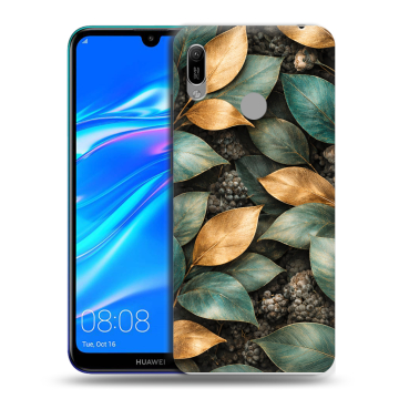 Силиконовый противоударный чехол на Huawei Y6 (2019) с принтом женский