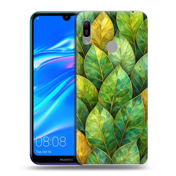Силиконовый противоударный чехол на Huawei Y6 (2019) с принтом женский