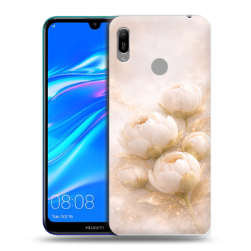 Силиконовый противоударный чехол на Huawei Y6 (2019) с принтом женский