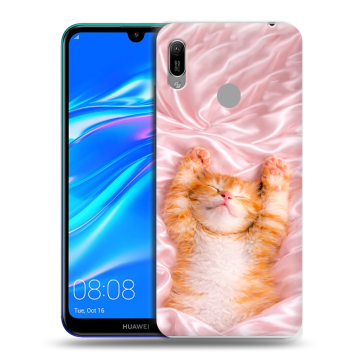 Силиконовый противоударный чехол на Huawei Y6 (2019) с принтом женский