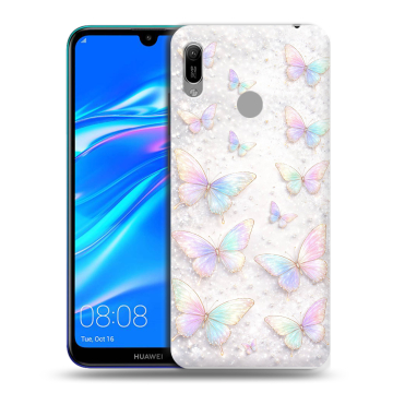 Силиконовый противоударный чехол на Huawei Y6 (2019) с принтом женский