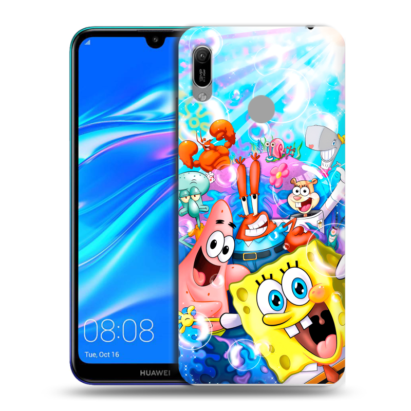 Пластиковый чехол на Huawei Y6 (2019) с принтом спанчбоб спанч боб Пластиковый чехол на Huawei Y6 (2019) с принтом спанчбоб спанч боб