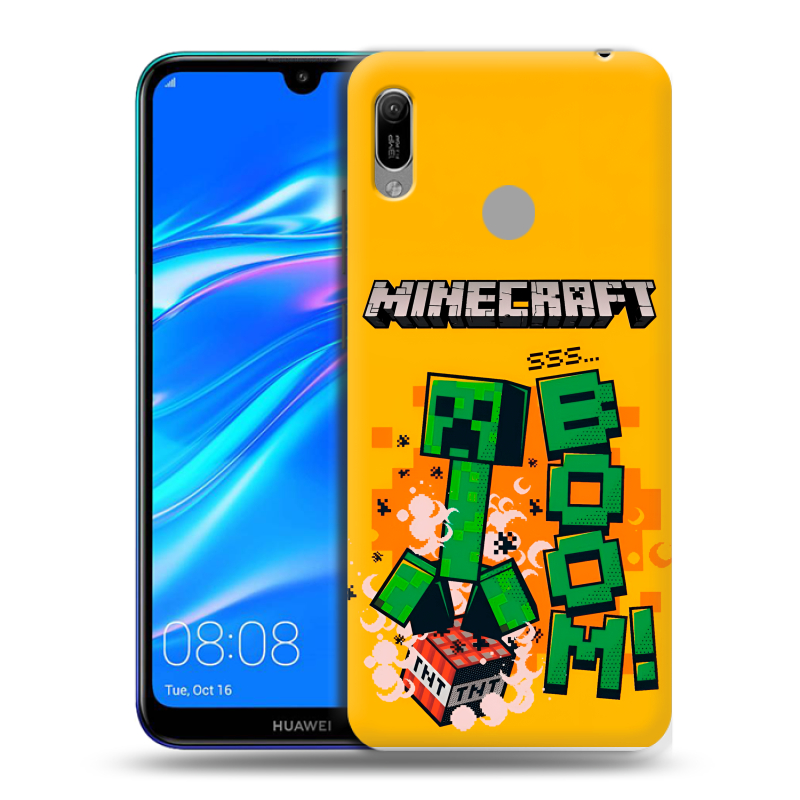 Пластиковый чехол на Huawei Y6 (2019) с принтом Майнкрафт Minecraft Пластиковый чехол на Huawei Y6 (2019) с принтом Майнкрафт Minecraft