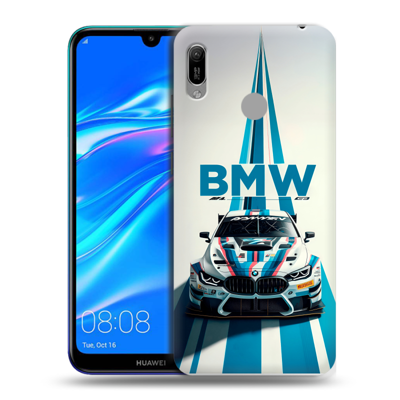 Пластиковый чехол на Huawei Y6 (2019) с принтом БМВ BMW Пластиковый чехол на Huawei Y6 (2019) с принтом БМВ BMW