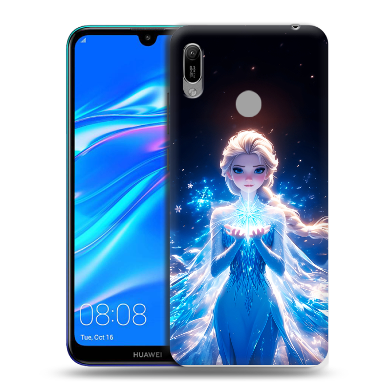 Пластиковый чехол на Huawei Y6 (2019) с принтом Холодное сердце Frozen Пластиковый чехол на Huawei Y6 (2019) с принтом Холодное сердце Frozen
