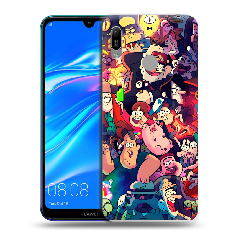 Силиконовый противоударный чехол на Huawei Y6 (2019) с принтом Gravity Falls Гравити Фолз Силиконовый противоударный чехол на Huawei Y6 (2019) с принтом Gravity Falls Гравити Фолз