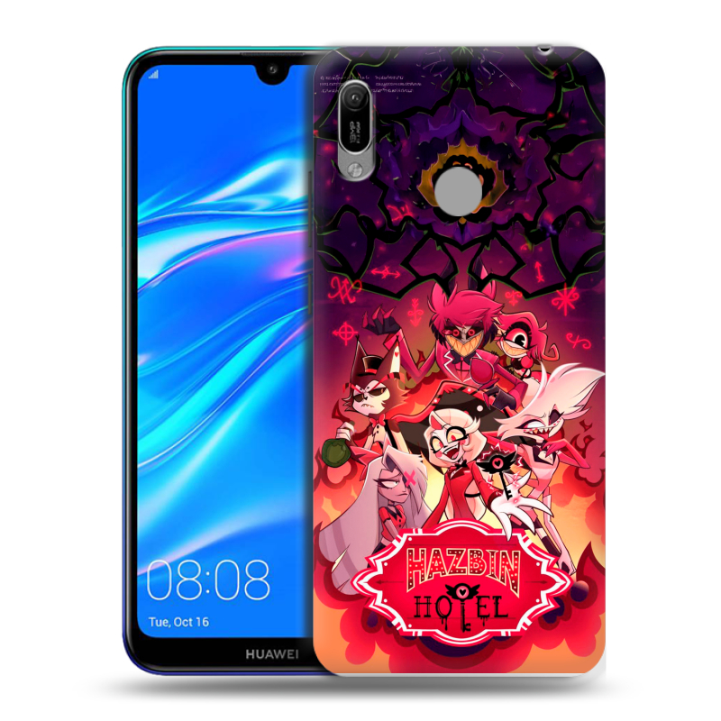 Пластиковый чехол на Huawei Y6 (2019) с принтом Hazbin Hotel Отель Хазбин Пластиковый чехол на Huawei Y6 (2019) с принтом Hazbin Hotel Отель Хазбин