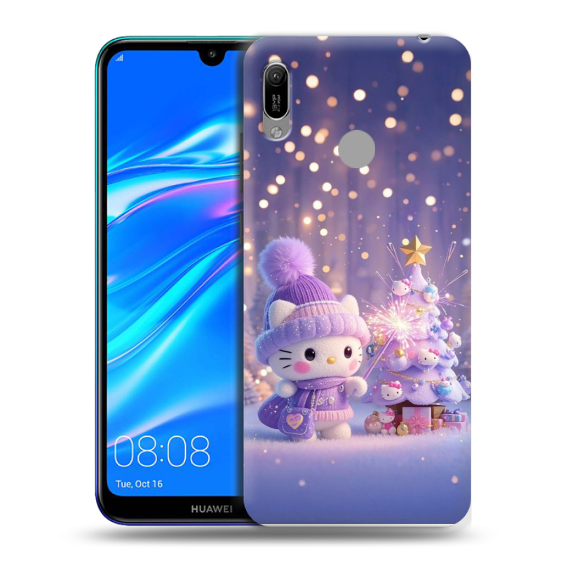Пластиковый чехол на Huawei Y6 (2019) с принтом Новый год Пластиковый чехол на Huawei Y6 (2019) с принтом Новый год