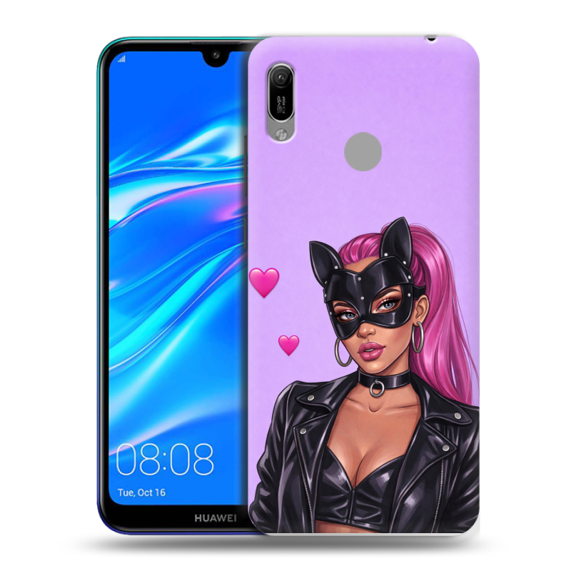 Пластиковый чехол на Huawei Y6 (2019) с принтом женский Пластиковый чехол на Huawei Y6 (2019) с принтом женский