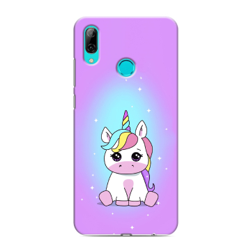 Силиконовый противоударный чехол на Huawei Y7 (2019) с принтом Единорог Силиконовый противоударный чехол на Huawei Y7 (2019) с принтом Единорог