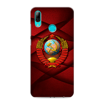 Силиконовый противоударный чехол на Huawei Y7 (2019) с принтом Герб СССР