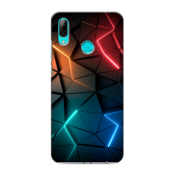 Силиконовый противоударный чехол на Huawei Y7 (2019) с принтом Абстракция неон