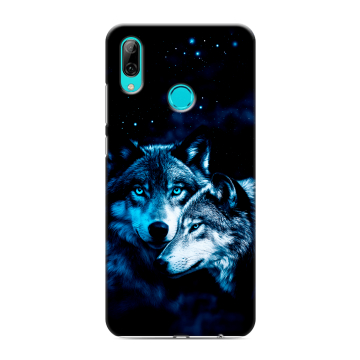 Силиконовый противоударный чехол на Huawei Y7 (2019) с принтом Волки Силиконовый противоударный чехол на Huawei Y7 (2019) с принтом Волки