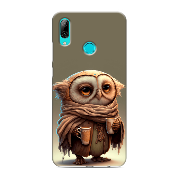 Силиконовый противоударный чехол на Huawei Y7 (2019) с принтом Сова