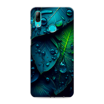 Силиконовый противоударный чехол на Huawei Y7 (2019) с принтом Листья